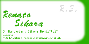 renato sikora business card